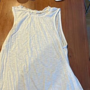 Gap sleeveless high neck tank with ruffle detail